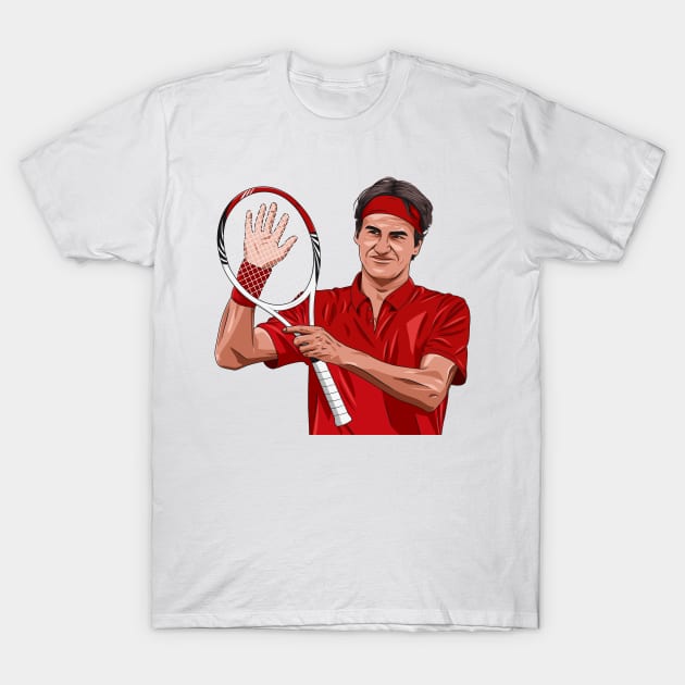 Roger Federer T-Shirt by Ades_194